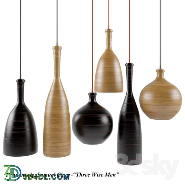 Ceiling light - Pendant Lamp _quot_Three Wise Men_quot_ by Samuel Chan