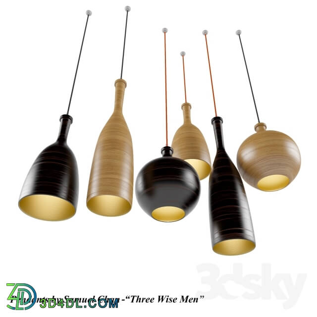 Ceiling light - Pendant Lamp _quot_Three Wise Men_quot_ by Samuel Chan