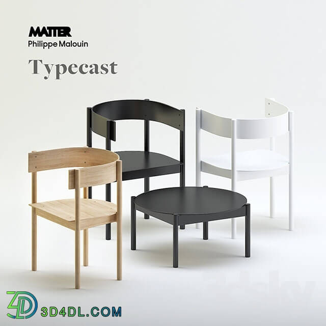 Table _ Chair - Typecast chair and coffee table for Matter