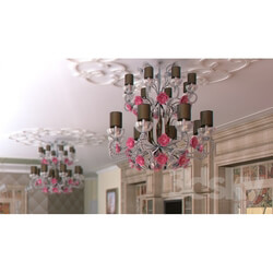 Ceiling light - chandelier with roses 