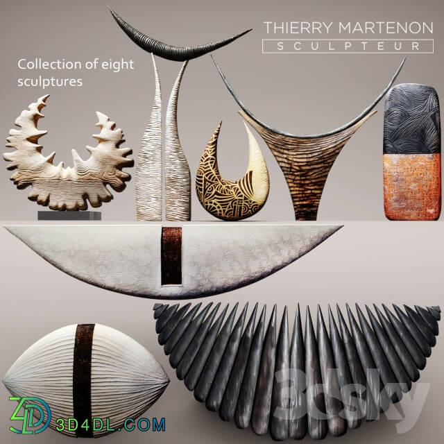 Decorative set - Sculpture Collection Thierry Martenon 8 pcs.