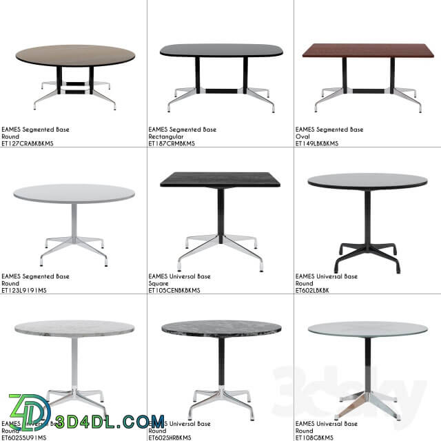 Table - Eames Hermann Miller Tables Collectin