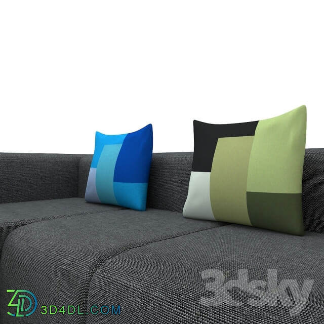 Sofa - Modern black canvas sofa