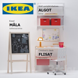 Table _ Chair - IKEA set for children _Sorona_ V-ray_ 