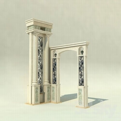Other architectural elements - Arch with columns and wrought 