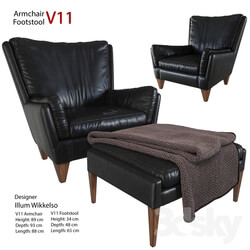 Arm chair - Armchair_Footstool_V11_Illum Wikkelso 
