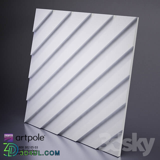 3D panel - Plaster 3d panel Lambert from Artpole