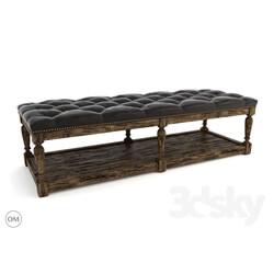 Other soft seating - Tufted leather ottoman 7801-1103 VL 