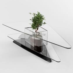 Table - Table glass under the order. For plants. 