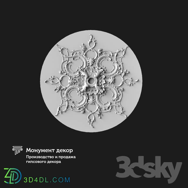 Decorative plaster - OM Mortise socket PBT 04