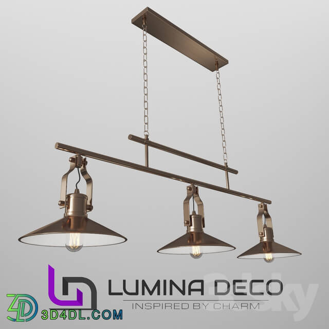 Ceiling light - _OM_ Suspension Lumina Deco Settore Trio bronze