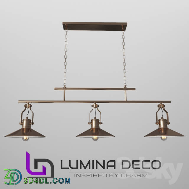 Ceiling light - _OM_ Suspension Lumina Deco Settore Trio bronze