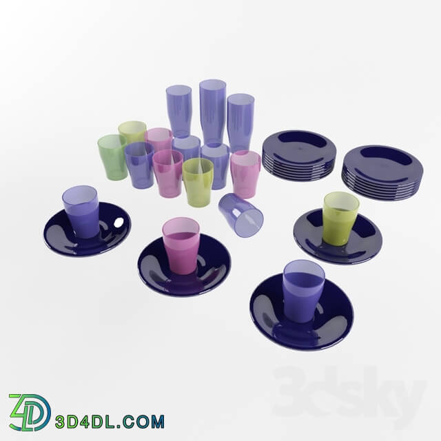 Tableware - glasses_plate