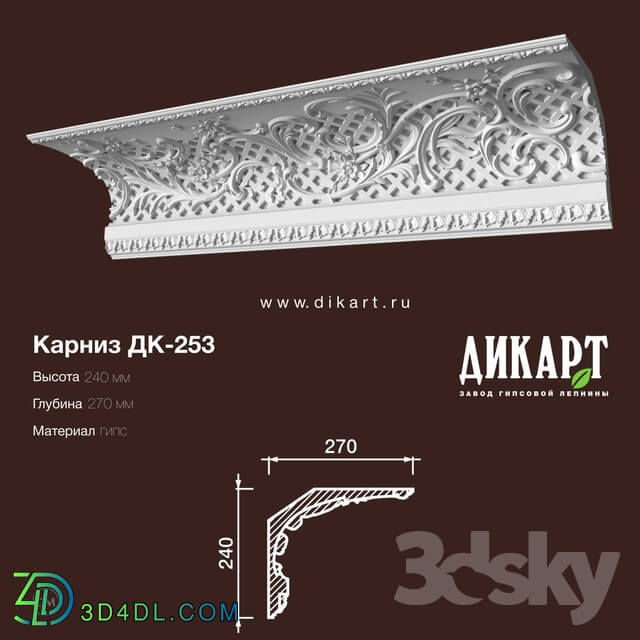 Decorative plaster - www.dikart.ru Dk-253 240Hx270mm 2.8.2019