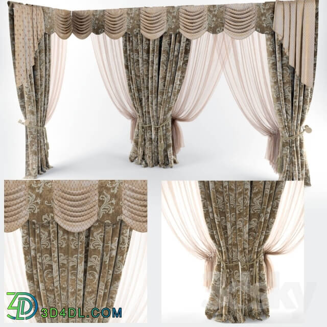 Curtain - Curtain with Dae bibs and neron vertical shoulder