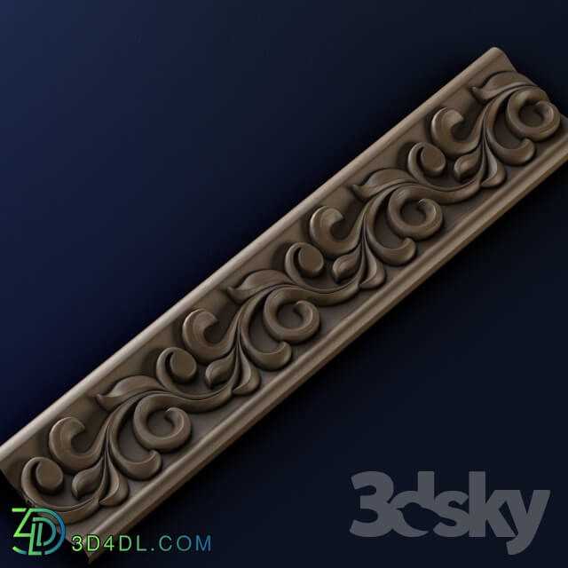 Decorative plaster - Baguette carved