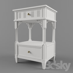 Sideboard _ Chest of drawer - Charleston Regency-Palmetto Telephone Table in Ropemaker__39_s White 