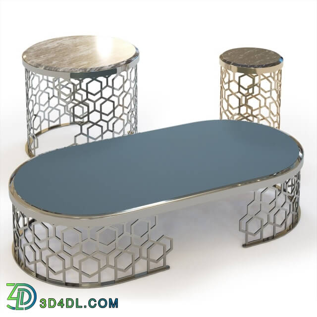 Table - FRATELLI LONGHI Coffee Tables Set 02