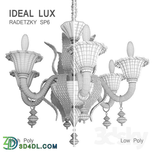 Ceiling light - Ideal Lux RADETZKY SP6