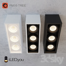 Spot light - Surface-mounted luminaire CUB-TREE 3x8 W 