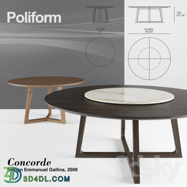 Table - Poliform Concorde set 1