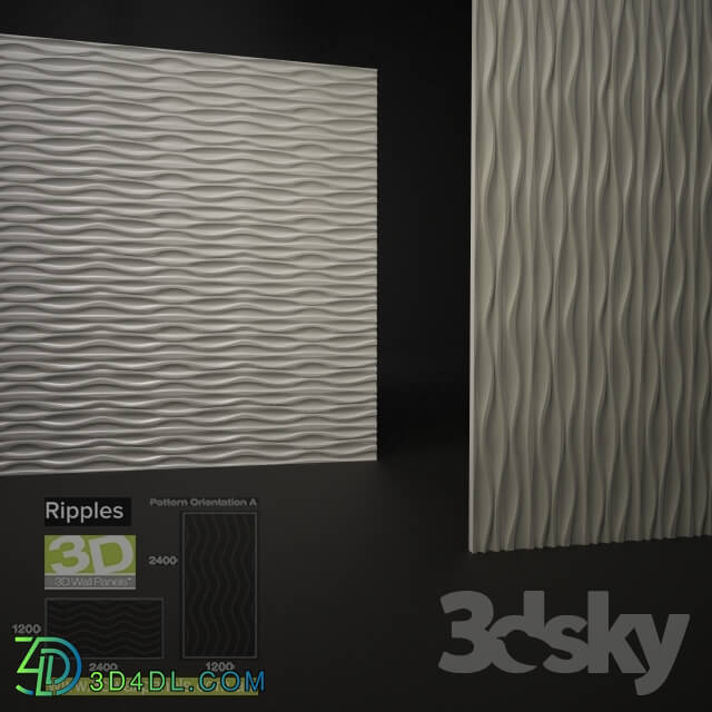 Other decorative objects - 3D Wall Panels Ripples