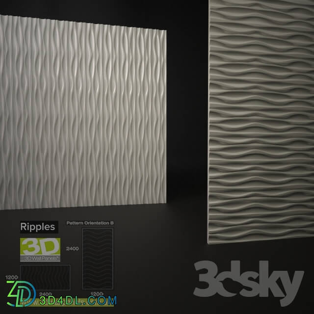 Other decorative objects - 3D Wall Panels Ripples