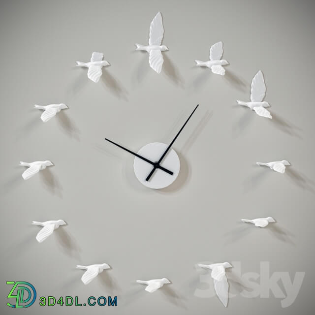 Other decorative objects - Haoshi_Design_Swallow_X_Clock