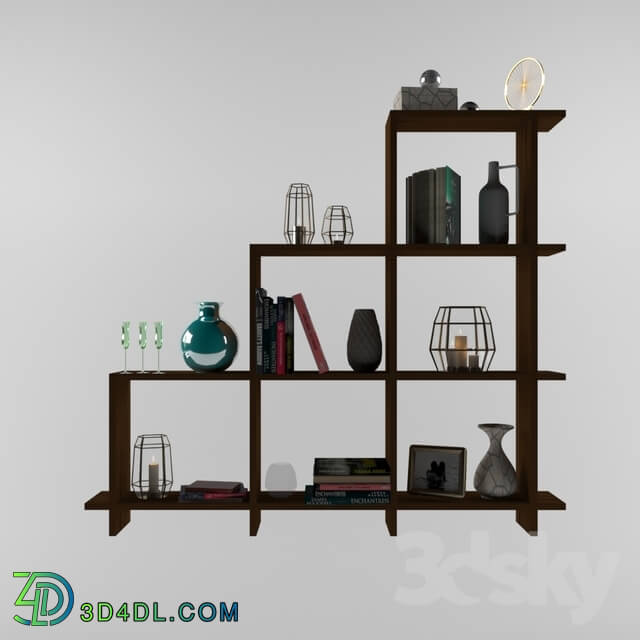 Decorative set - boxes shelf MJ