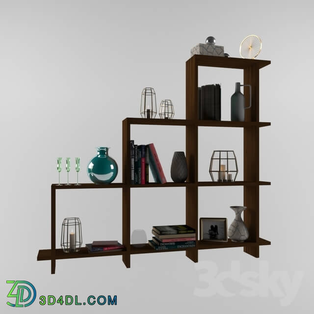 Decorative set - boxes shelf MJ