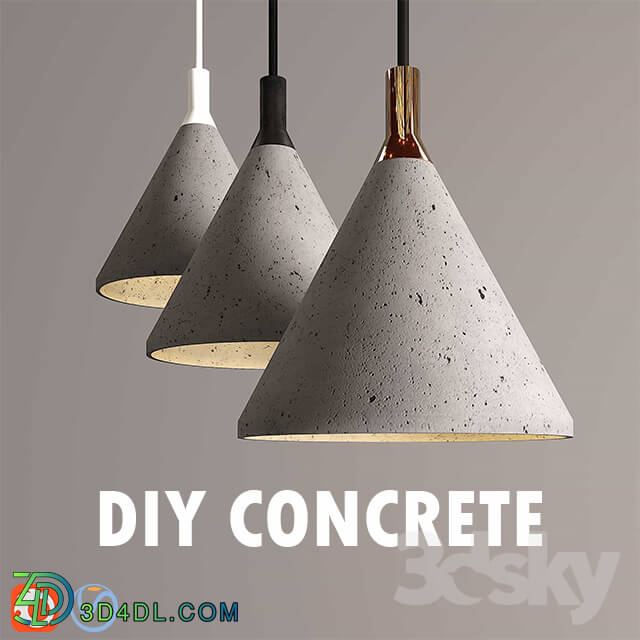 Ceiling light - diy concrete