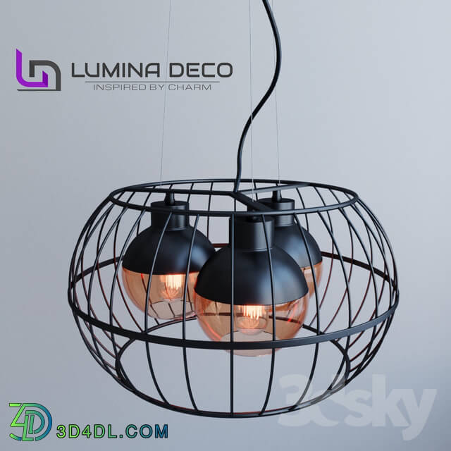 Ceiling light - _OM_ Pendant lamp Lumina Deco Opnis black