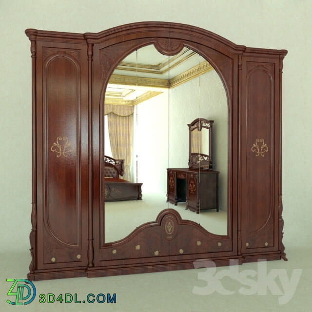 Wardrobe _ Display cabinets - Maroon Wardrobe