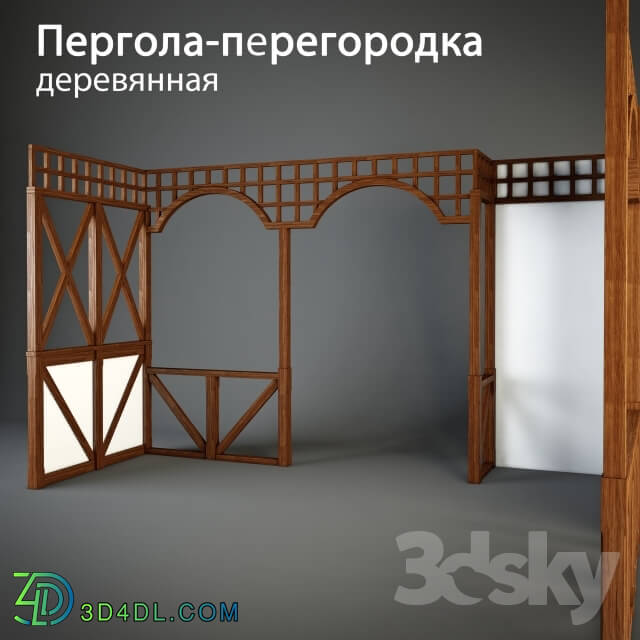 Miscellaneous - Partitions_ wooden pergolas