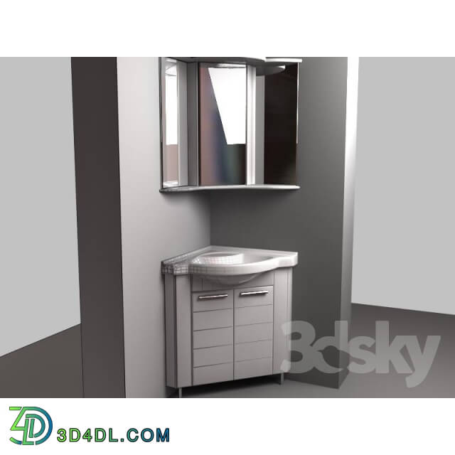 Bathroom furniture - sink angle x 60 _ zerk