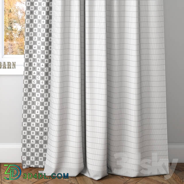 Curtain - EMERY LINENCOTTON DRAPE-Pottery Barn