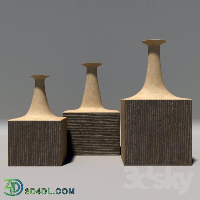 Vase - Set of Three Vessels by Bruno Gambone