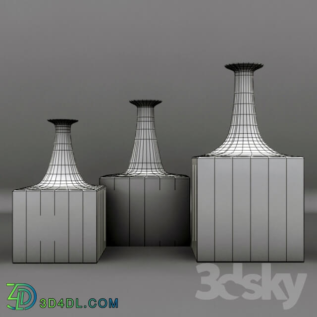 Vase - Set of Three Vessels by Bruno Gambone