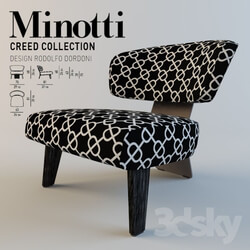 Arm chair - Minotti Creed Wood 