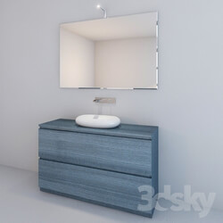 Bathroom furniture - Vanity sink and mirror with light 