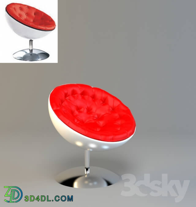 Arm chair - armchair-glass round