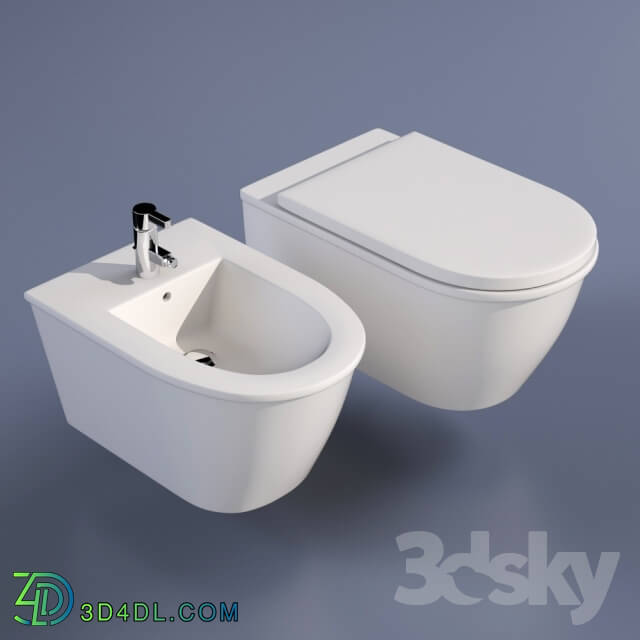 Toilet and Bidet - TOILET _amp_ BIDET WALL MOUNTED