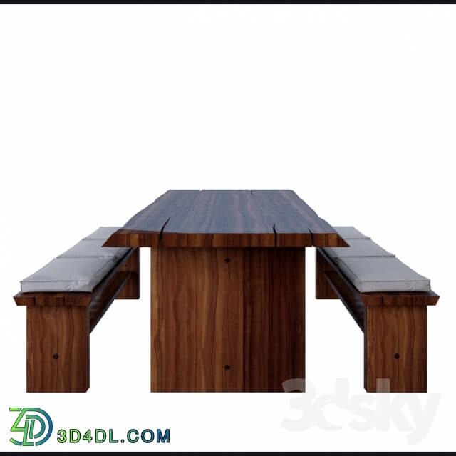 Table _ Chair - table and benches
