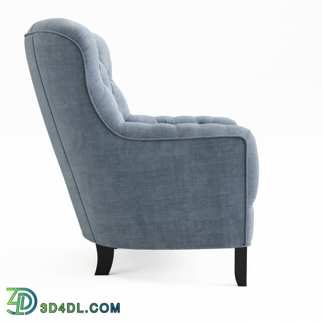 Arm chair - ARHAUS CLUB 34__39___39_TUFTED UPHOLSTERED CHAIR IN TWEED