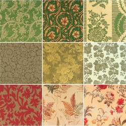 Fabric - A selection of fabrics with floral motif 