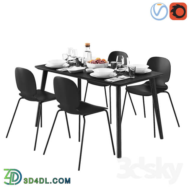 Table _ Chair - IKEA LISABO and SVENBERTIL