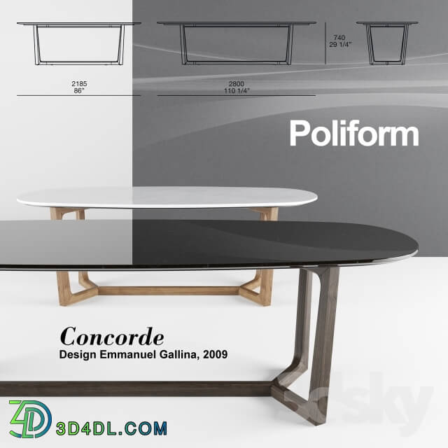 Table - Poliform Concorde set 2