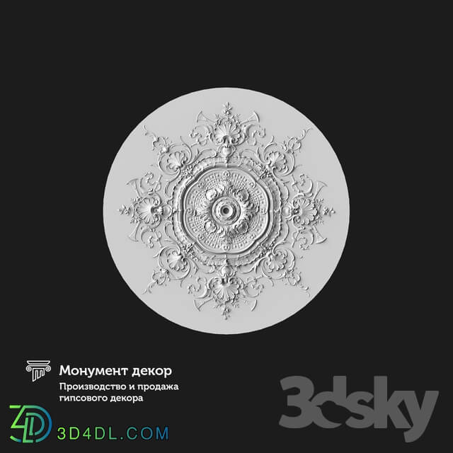 Decorative plaster - OM Mortise socket PBT 06