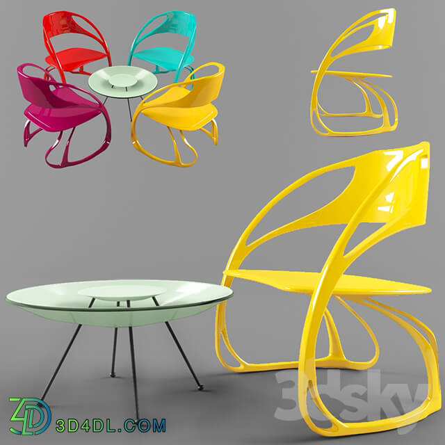 Table _ Chair - chair butterfly