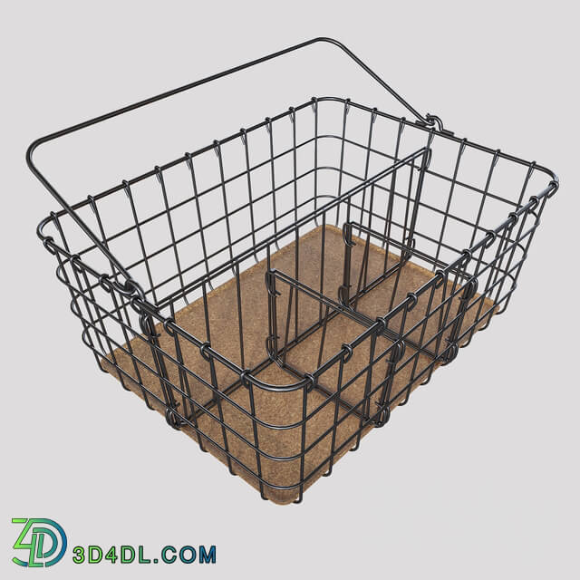 Other decorative objects - Wire basket with handle